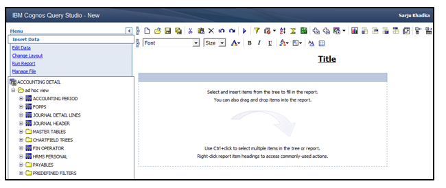 Query Studio Overview | University of Colorado